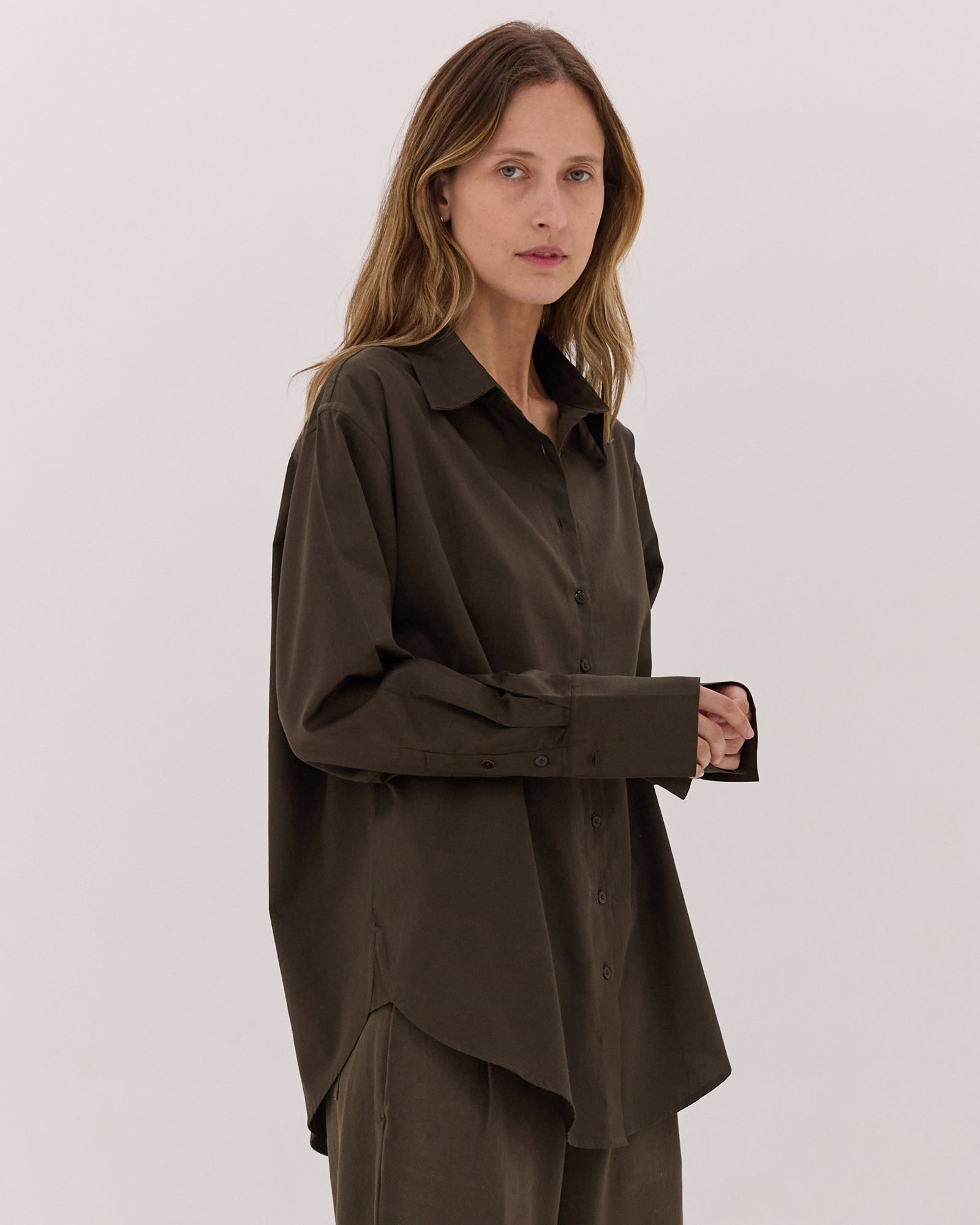 The Split Back Shirt | Dark Olive by Cloth & Co.