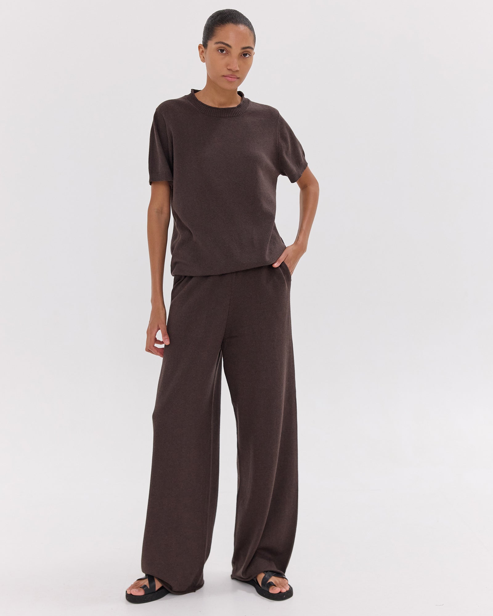 The Travel Pants | Brazil Nut by Cloth & Co. crafted in natural fibres.