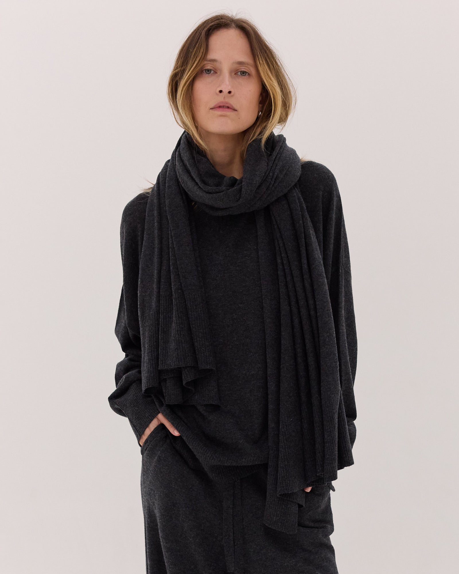 The Travel Wrap | Charcoal by Cloth & Co.