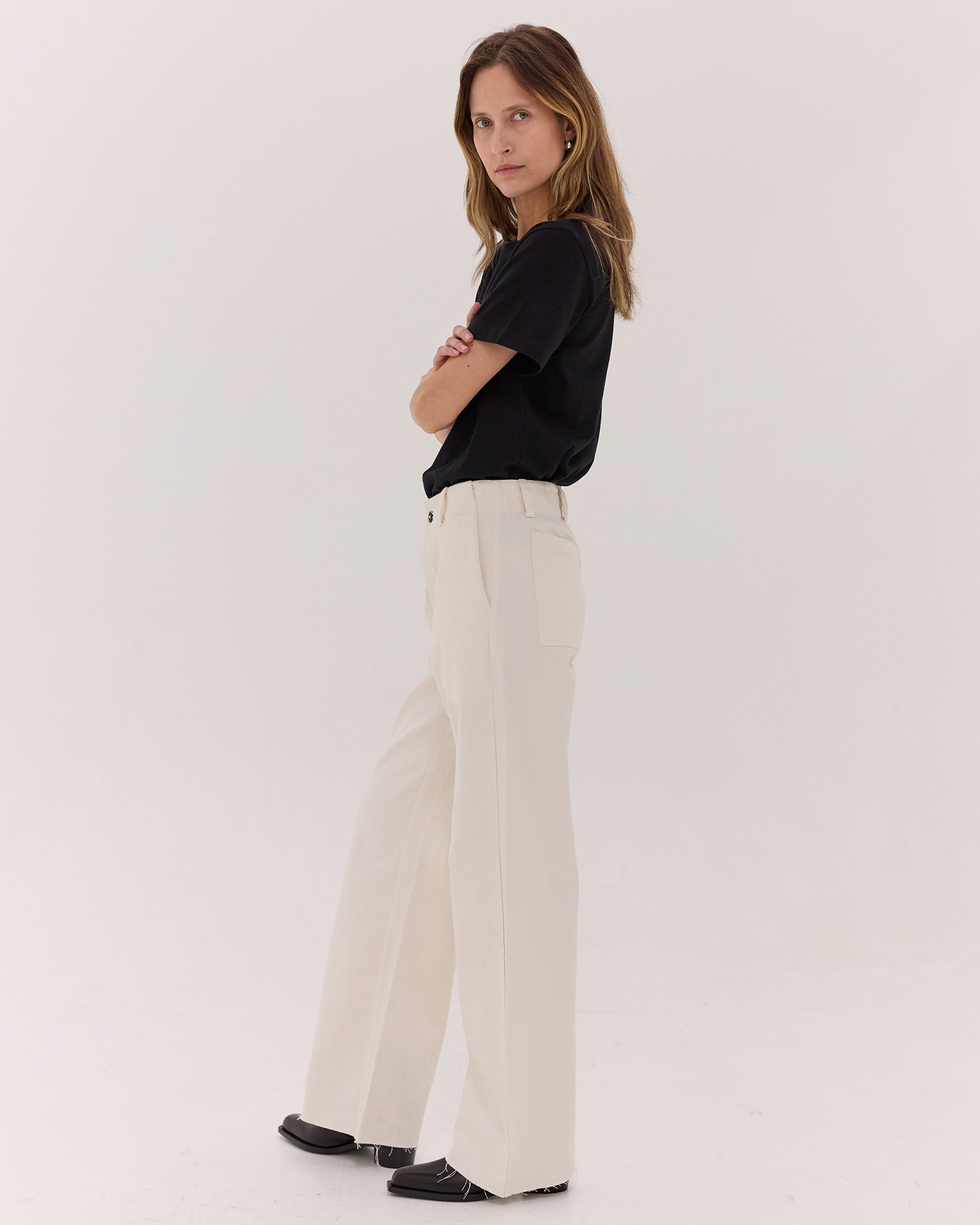 The Wide Leg Denim Jean | Natural by Cloth & Co.