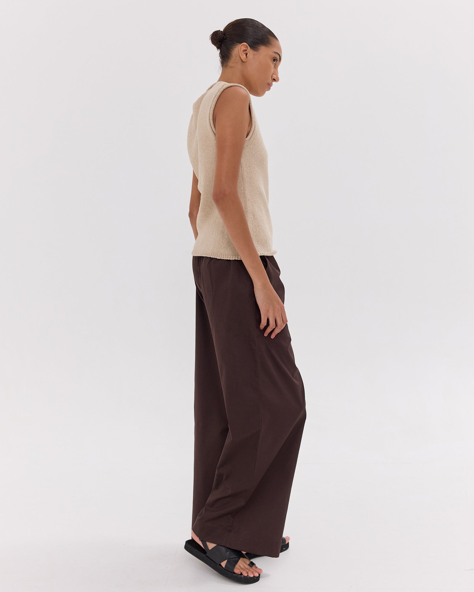 The Wide Leg Pant | Brazil Nut by Cloth & Co.