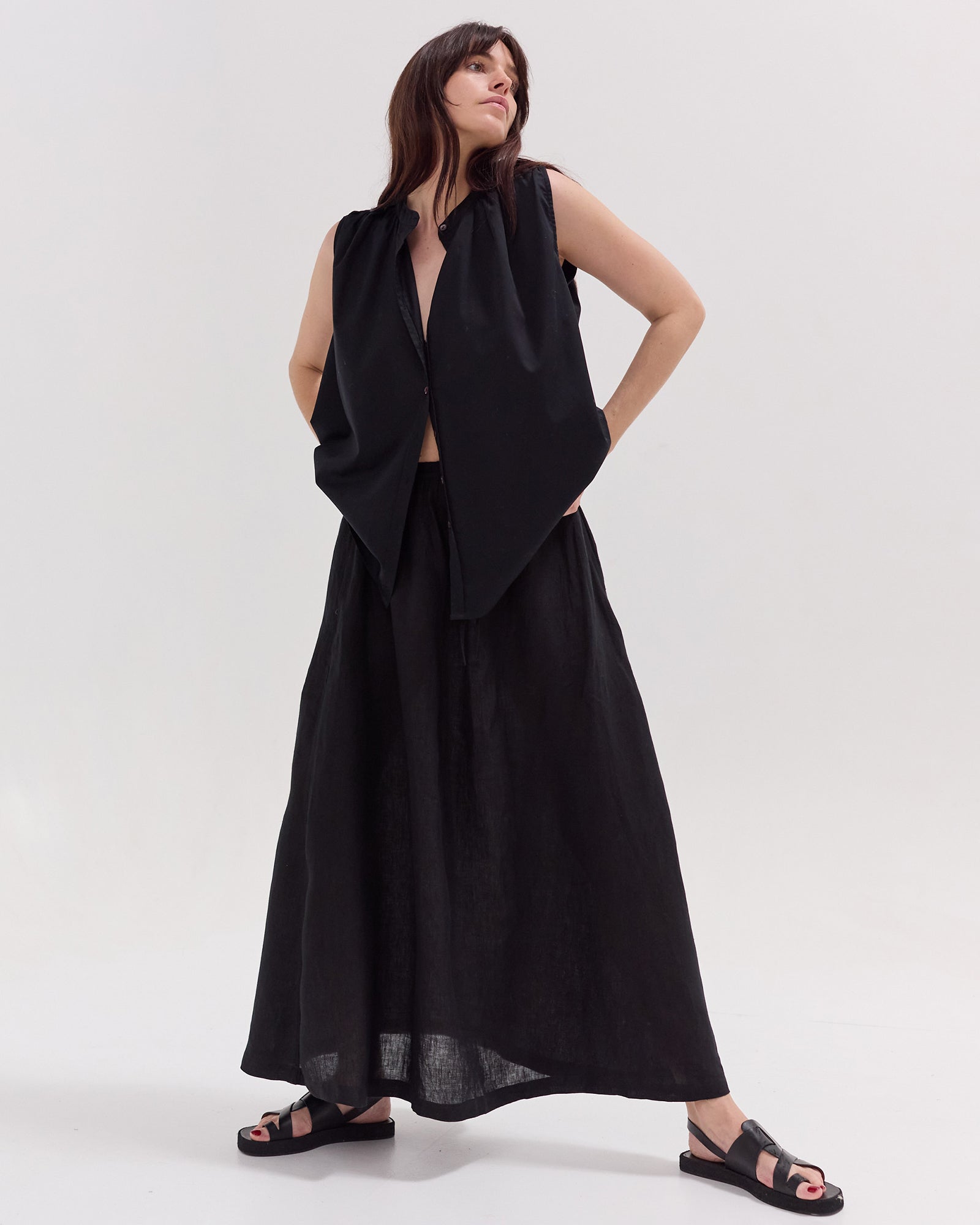 The Drawstring Skirt | Black