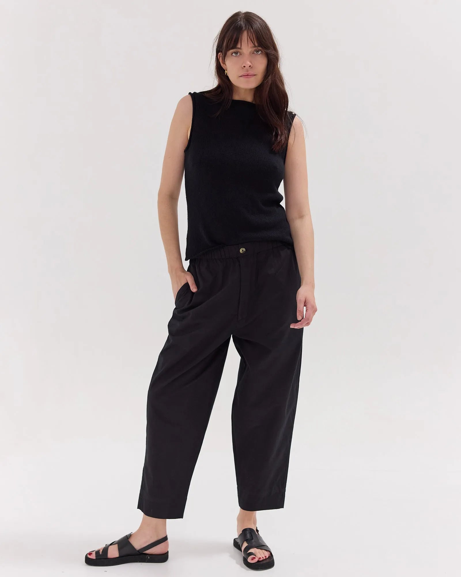 The Barrel Leg Pant | Black by  artisans-made.myshopify.com crafted in natural fibres.