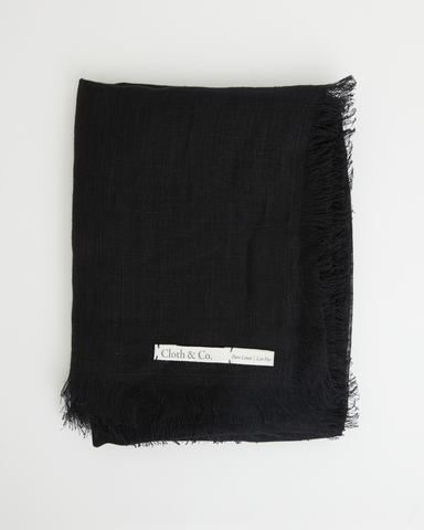 Linen Scarf | Black