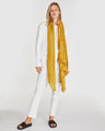 The Silk & Wool Scarf Turmeric, Silk & Wool Blend Scarves, Sustainable & Ethically Made Accessories, Made For Good, Cloth & Co. 