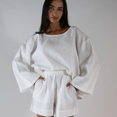 Hemp Kimono Sleeve Tee & Shorts