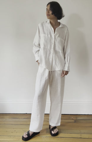 The Hemp Pant White, 100% Woven Hemp, Sustainable & Ethically Made Bottoms & Pants, Made For Good, Cloth & Co.