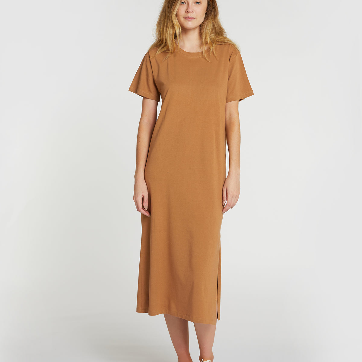 Boxy Tee Dress, Tobacco Brown  100% Organic & Ethically Made Dresses –  Cloth & Co.