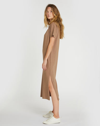 The Boxy Tee Dress Caribou, 100% Certified Organic Cotton, Sustainable & Ethically Made Dresses, Made For Good, Cloth & Co.