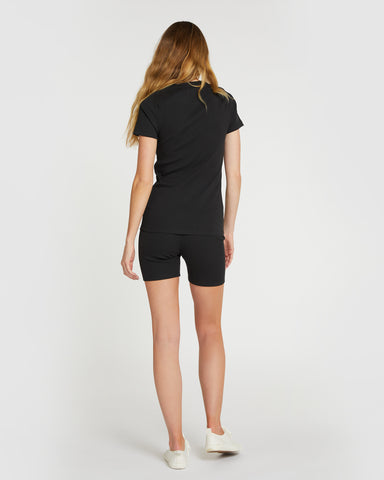 The Rib Shorts Squid Ink, 100% Certified Organic Cotton, Sustainable & Ethically Made Shorts & Activewear, Made For Good, Cloth & Co.
