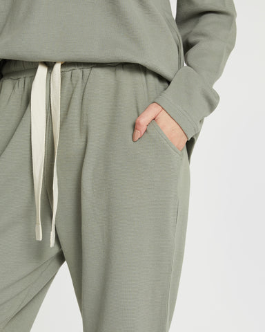 The Waffle Pants Mineral, 100% Certified Organic Cotton, Sustainable & Ethically Made Loungewear & Pants, Made For Good, Cloth & Co.
