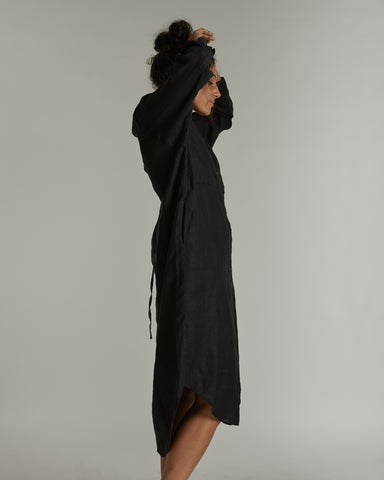 The Hemp Long Shirt Dress Iron, 100% Woven Hemp, Sustainable & Ethically Made Dresses, Made For Good, Cloth & Co.