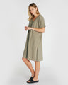 The Slub Tee Dress Safari, 100% Certified Organic Cotton, Sustainable & Ethically Made Dresses, Made For Good, Cloth & Co.