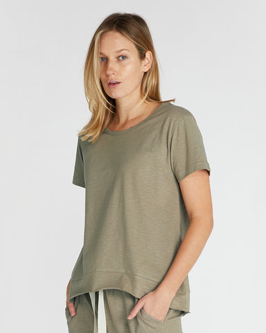 The Raw Hem Slub Tee Safari, 100% Certified Organic Cotton, Sustainable & Ethically Made Tops, Tees & T-Shirts, Made For Good, Cloth & Co.