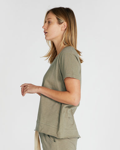 The Raw Hem Slub Tee Safari, 100% Certified Organic Cotton, Sustainable & Ethically Made Tops, Tees & T-Shirts, Made For Good, Cloth & Co.