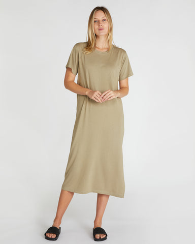 The Boxy Tee Dress Oak, 100% Certified Organic Cotton, Sustainable & Ethically Made Dresses, Made For Good, Cloth & Co.