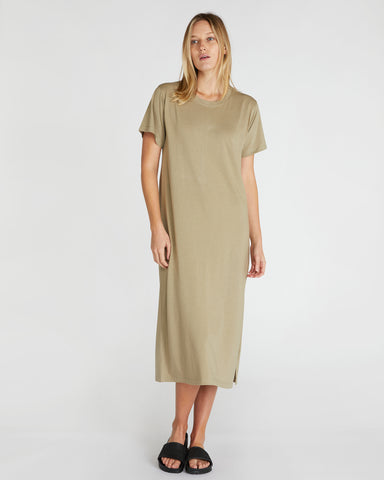 The Boxy Tee Dress Oak, 100% Certified Organic Cotton, Sustainable & Ethically Made Dresses, Made For Good, Cloth & Co.