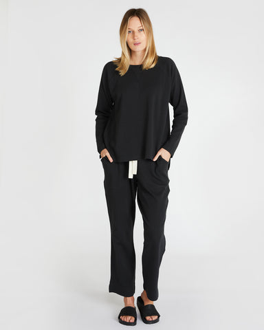 The Waffle Pants Squid Ink, 100% Certified Organic Cotton, Sustainable & Ethically Made Loungewear & Pants, Made For Good, Cloth & Co.