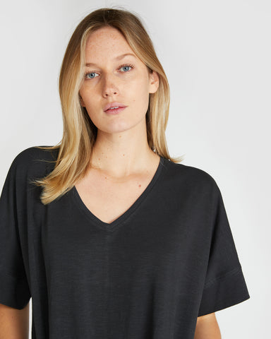The Slub Tee Dress Squid Ink, 100% Certified Organic Cotton, Sustainable & Ethically Made Dresses, Made For Good, Cloth & Co.
